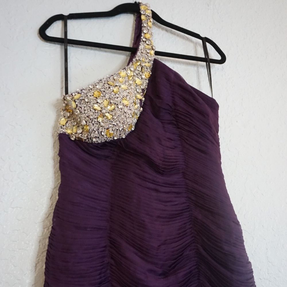 Purple evening dress